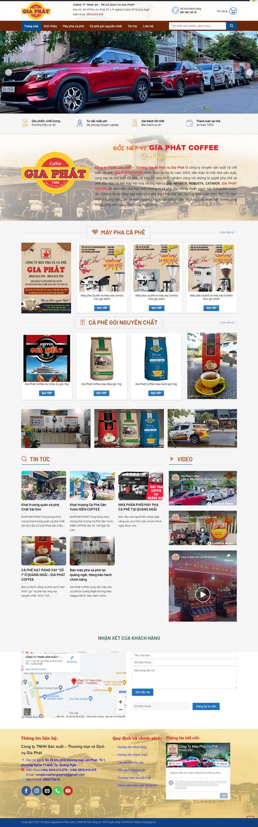 GiaPhatCoffee  - Thiết kế website cà phê Công ty TNHH Gia Phát giaphatcoffee.com